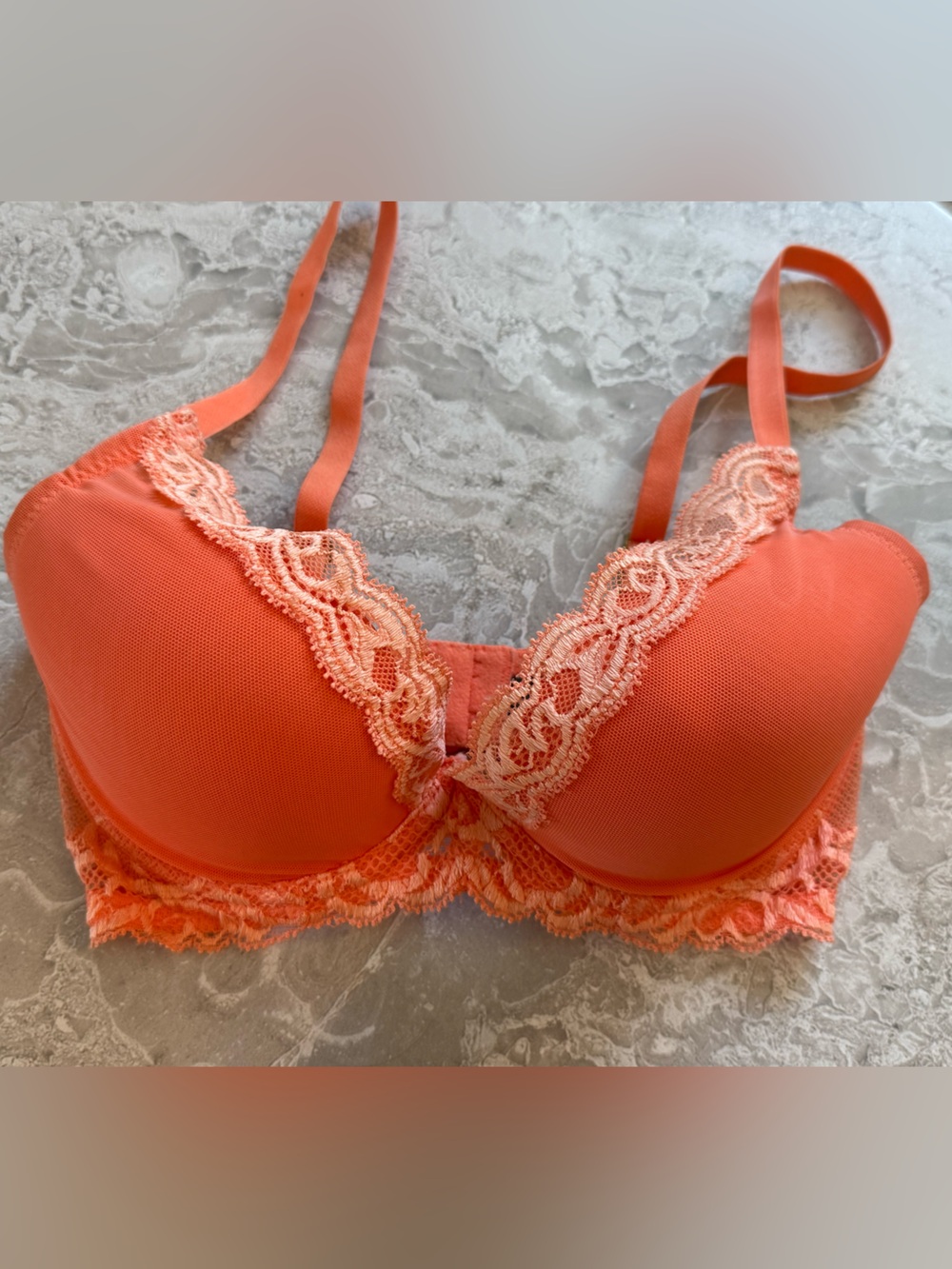 Natori Feathers Coral Lace-Trim Underwire Bra